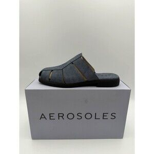 Aerosoles 4Ever Denim Fabric Slide Sandals Women’s Size 8.5M